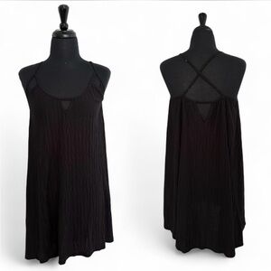 Black Volcom mini beach cover up dress